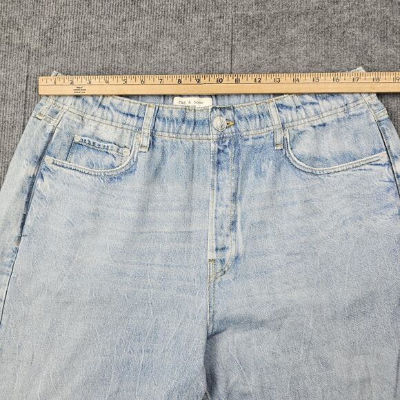 Rag & Bone Miramar Pants Womens 2XL Light Wash Denim Print Elastic Waist Jogger - Picture 4 of 7